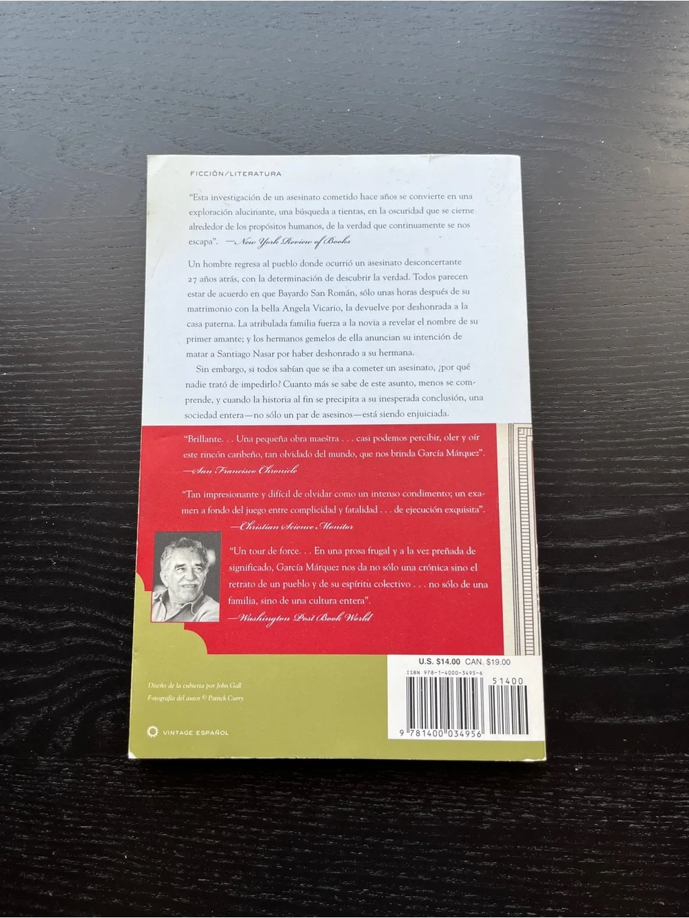 Vintage Espanol Gabriel Garcia Marquez Cronica de una muerte anunciada Book 5